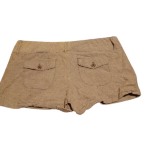 Charlotte Russe Junior's Size 11 Linen Blend Khaki Shorts - Picture 1 of 6
